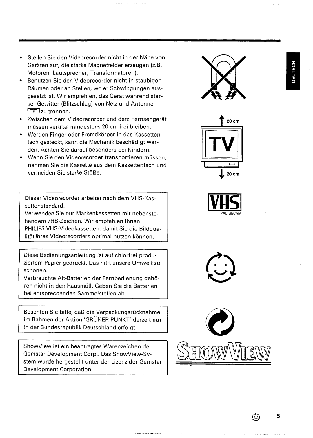 Philips VR437 manual 