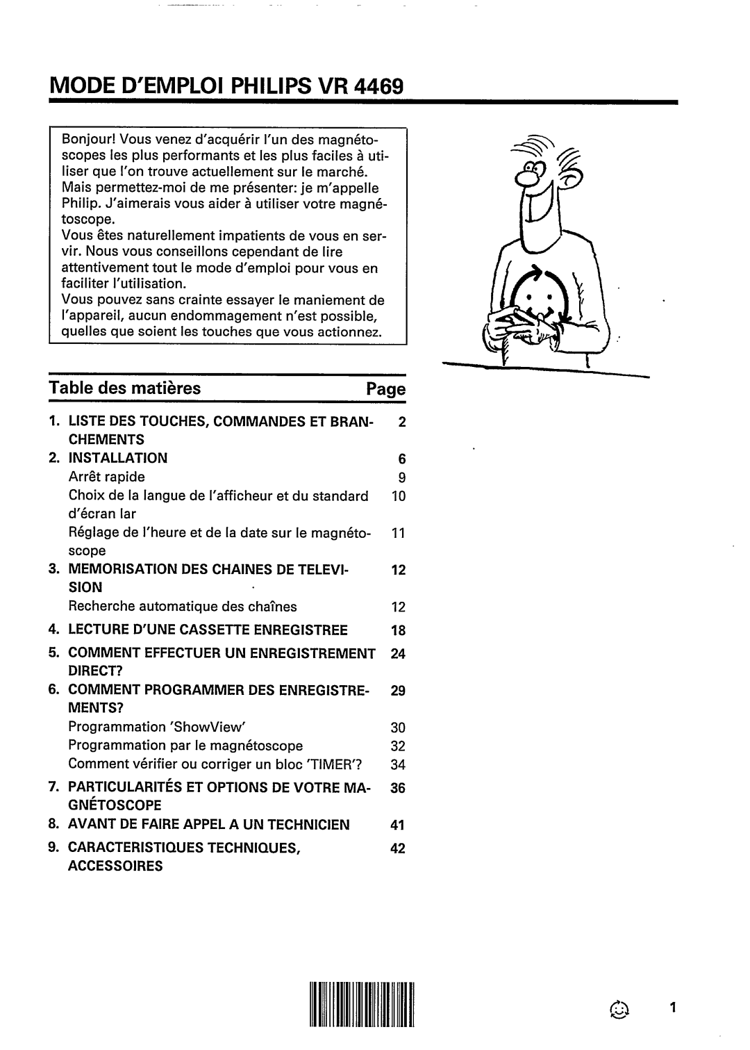 Philips VR4469 manual 