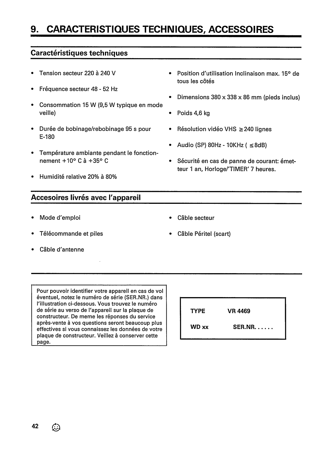 Philips VR4469 manual 