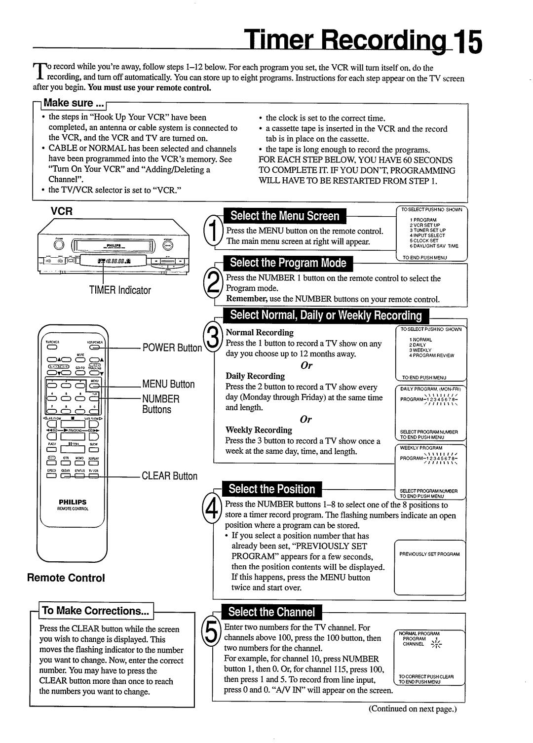 Philips VR454 manual 