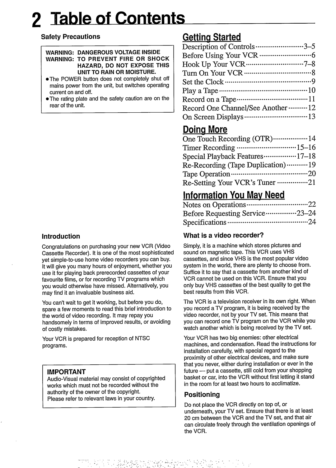 Philips VR454 manual 