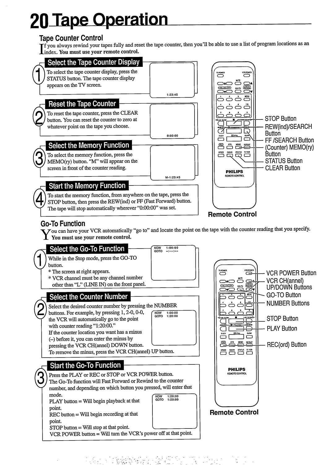 Philips VR454 manual 