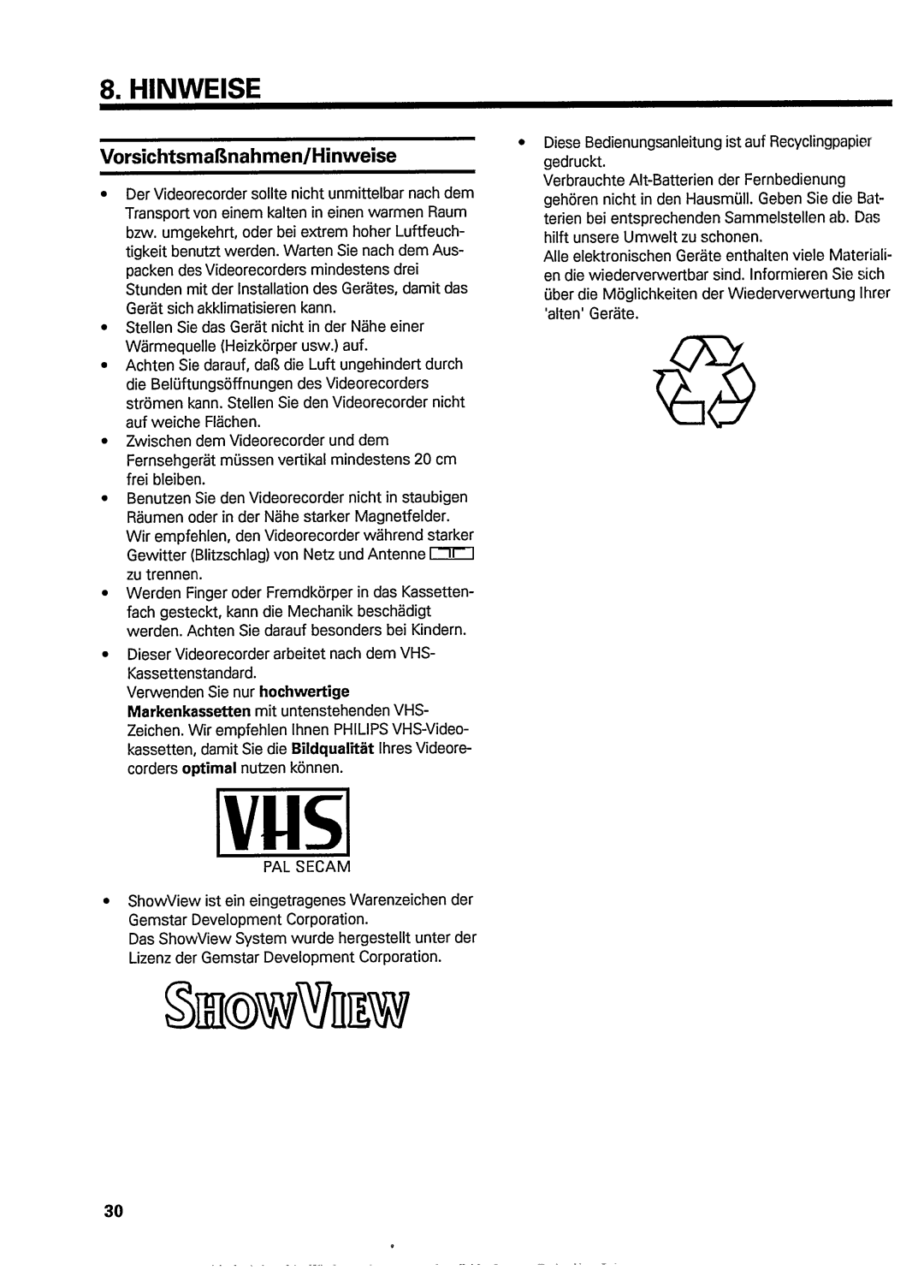 Philips VR466 manual 