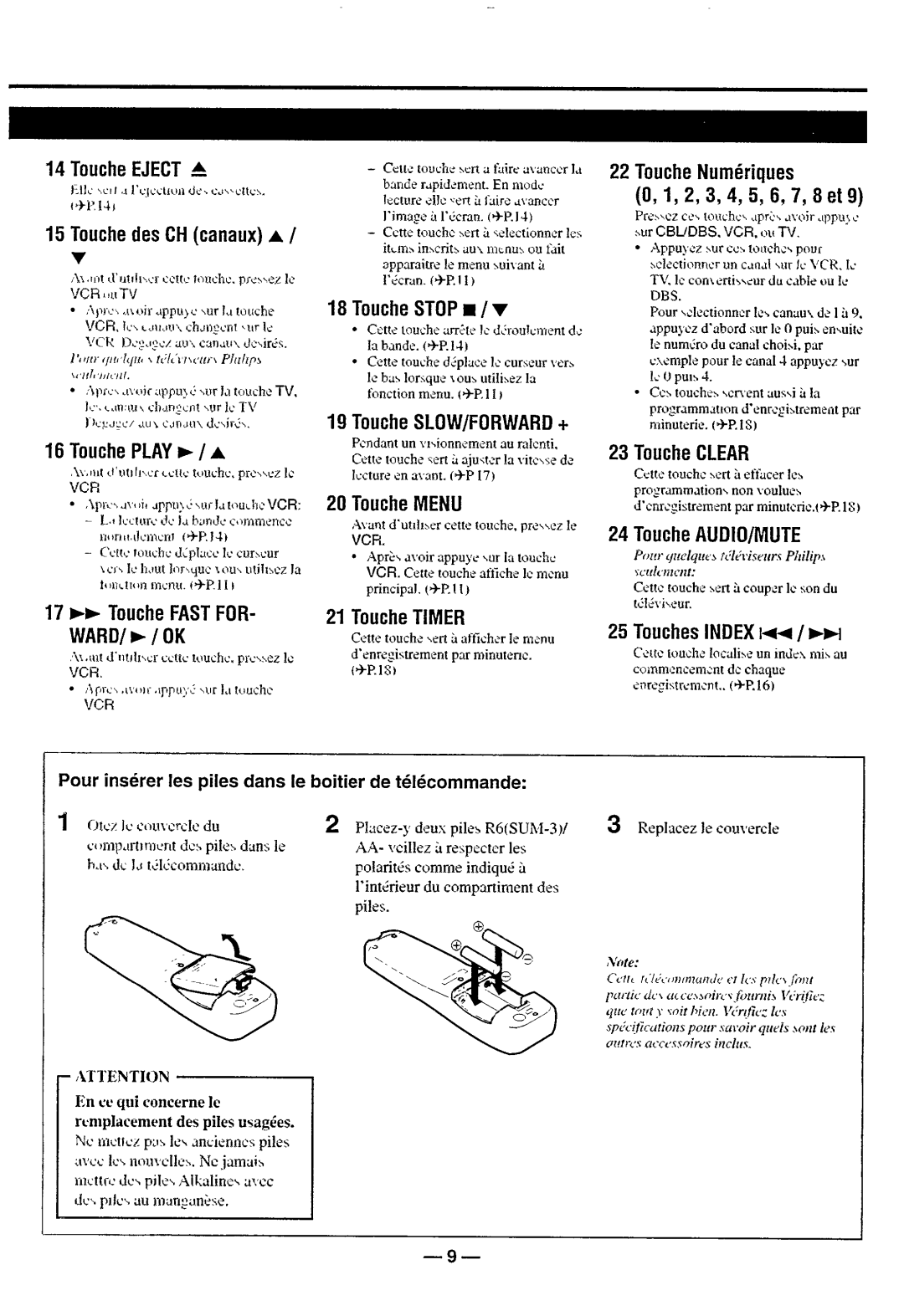 Philips VR588/50, VR488/50 manual 