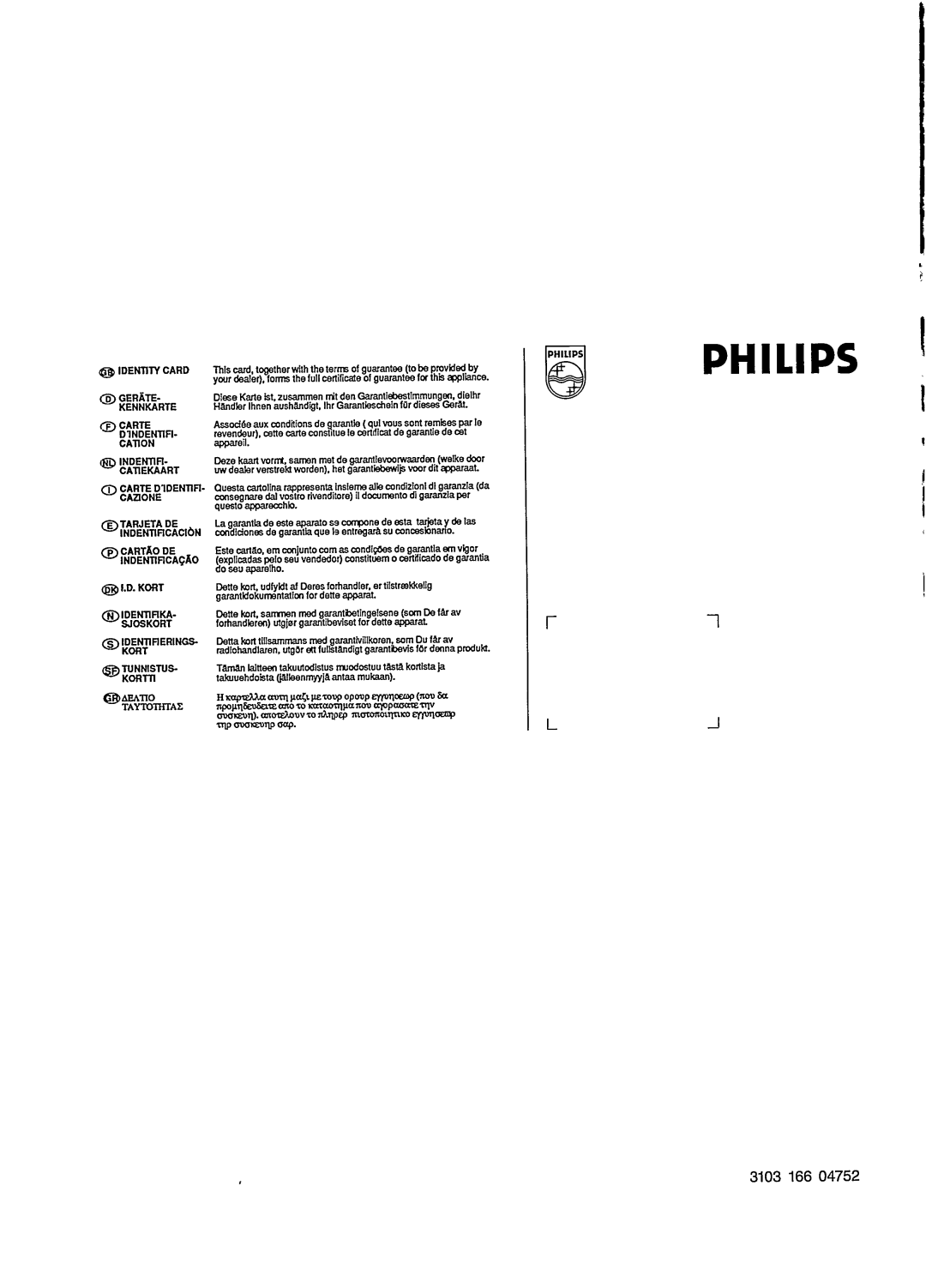 Philips VR502 manual 