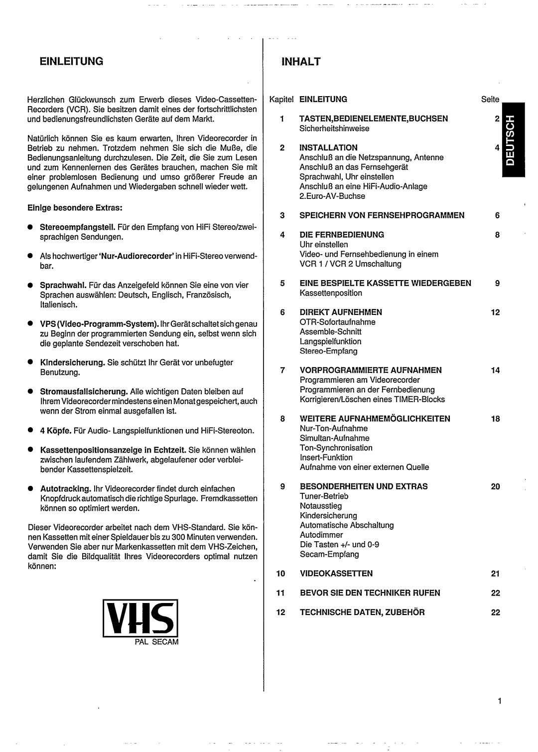 Philips VR502 manual 