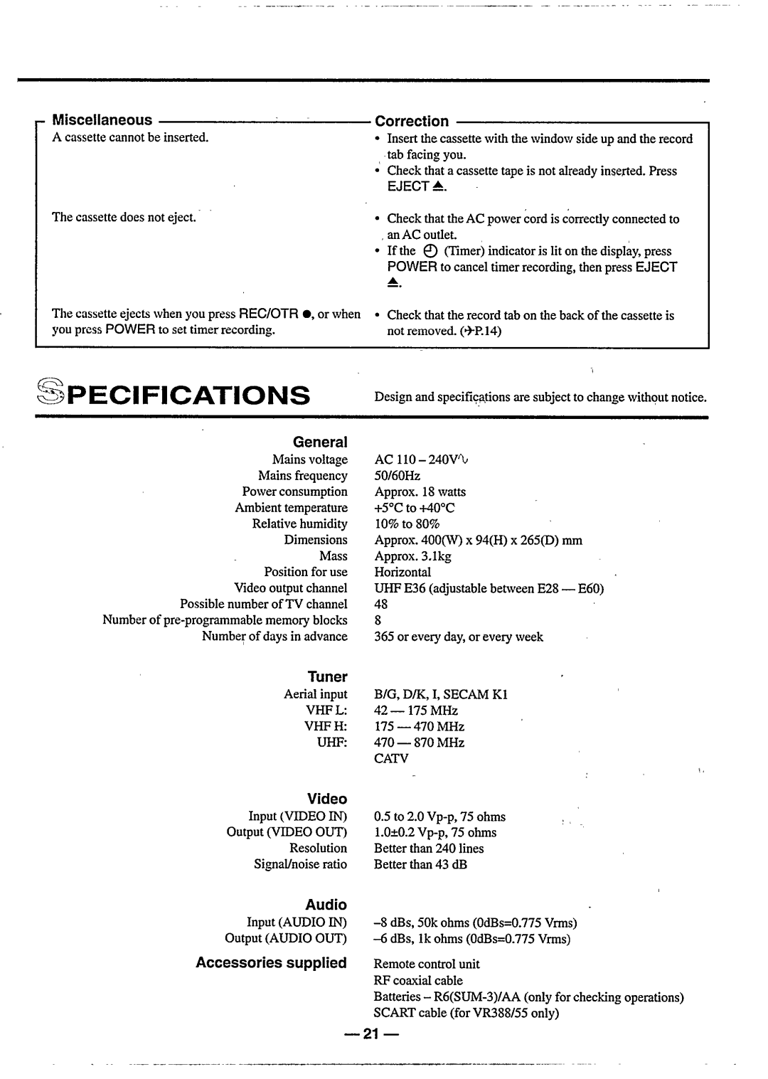 Philips vr555 manual 