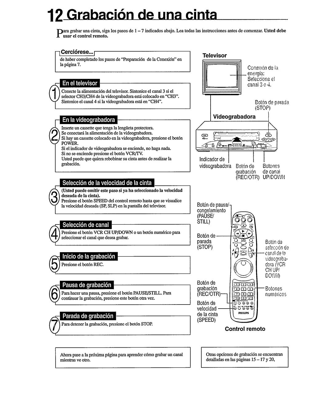 Philips VR556 manual 