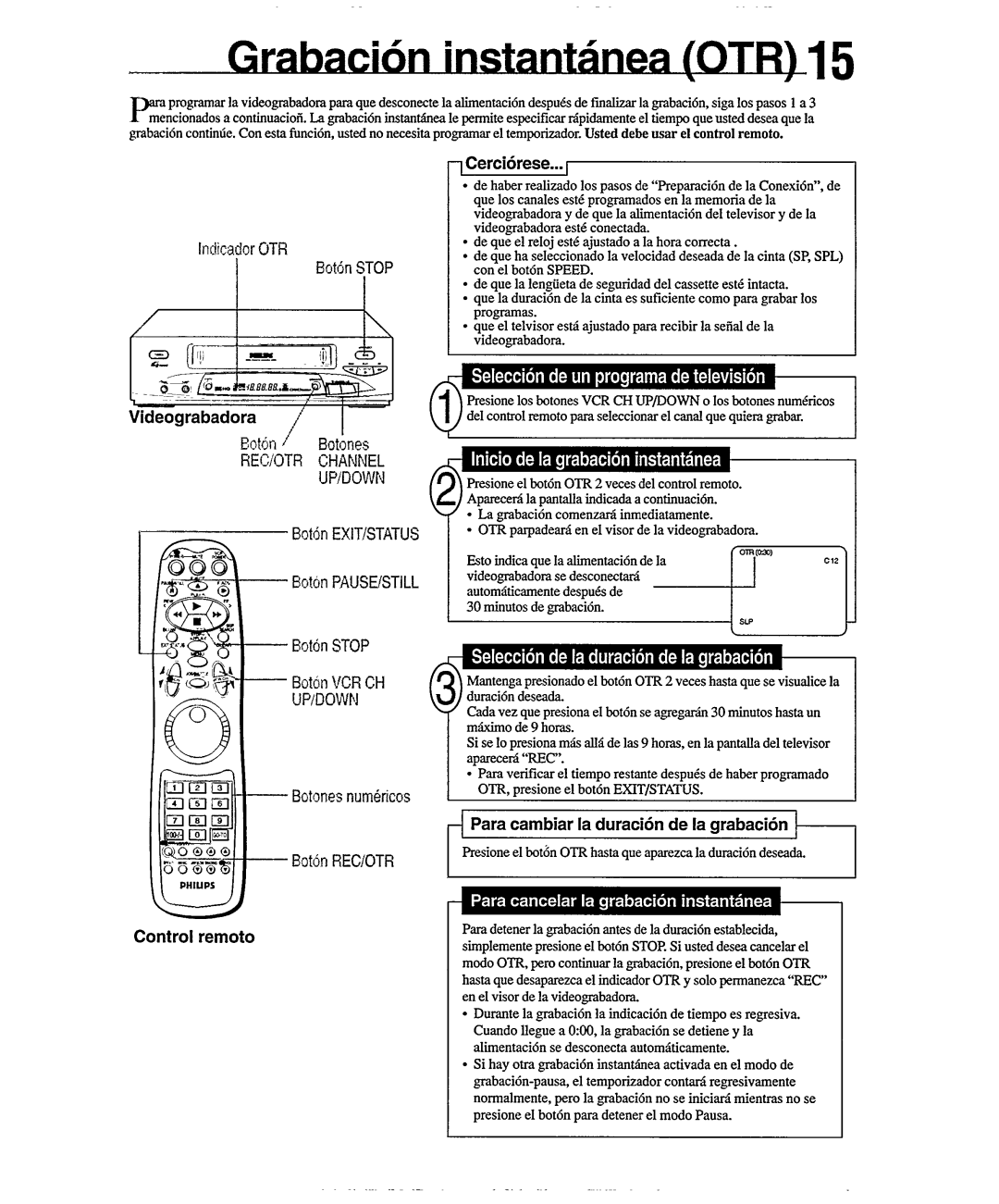 Philips VR556 manual 