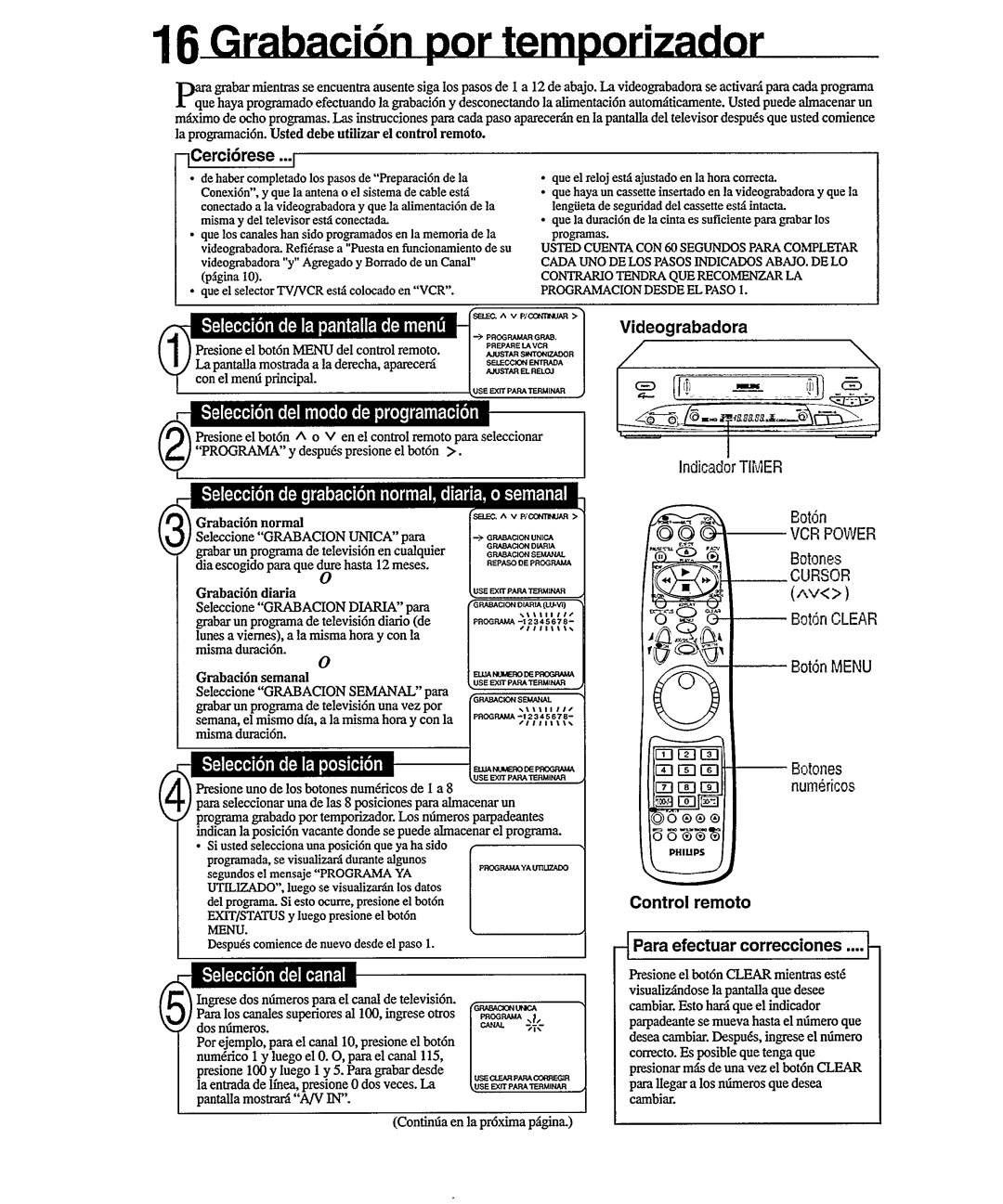 Philips VR556 manual 