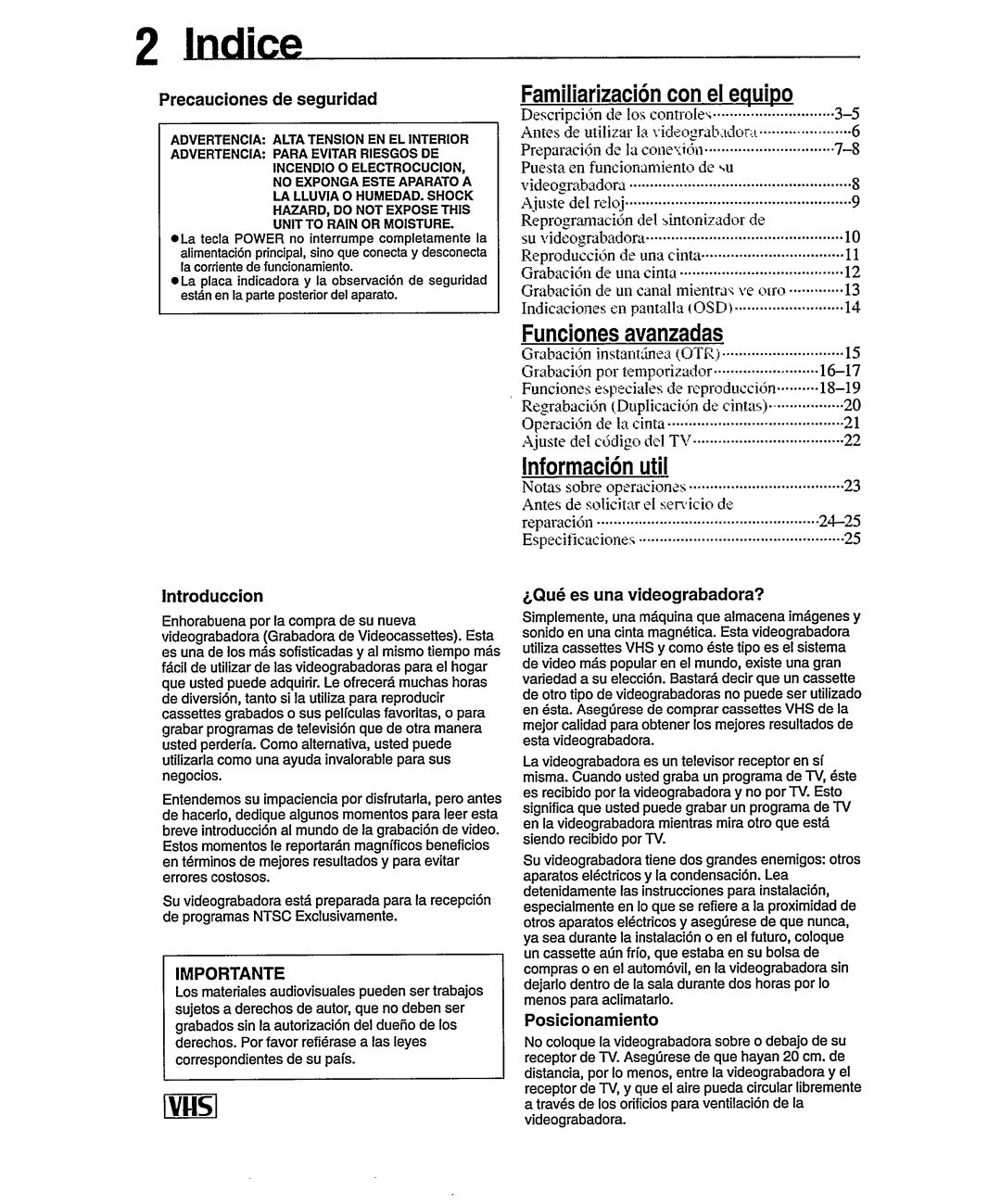 Philips VR556 manual 