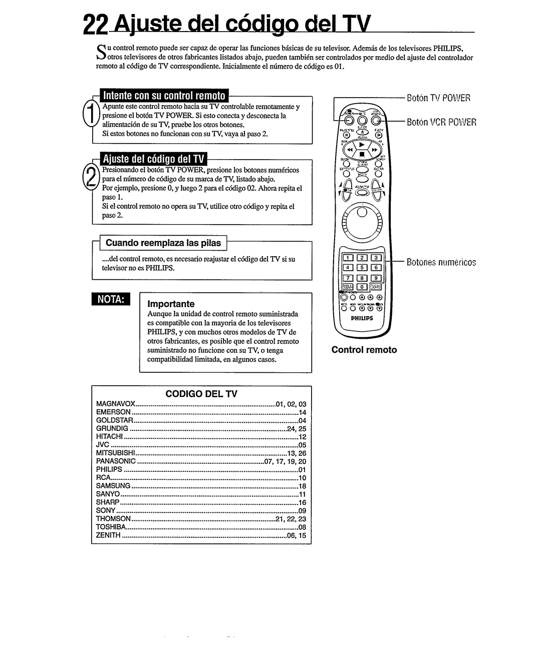 Philips VR556 manual 