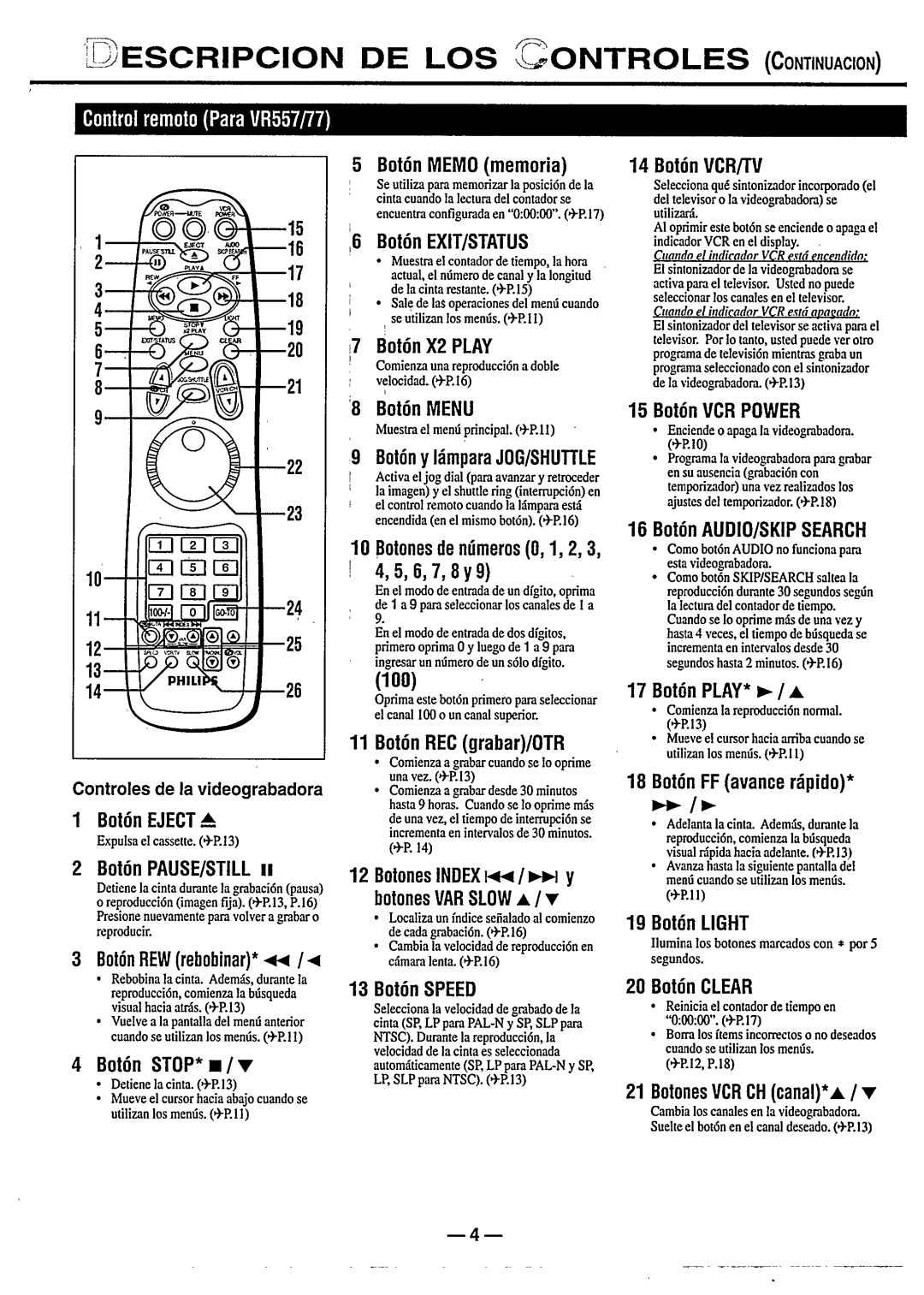 Philips VR577 manual 