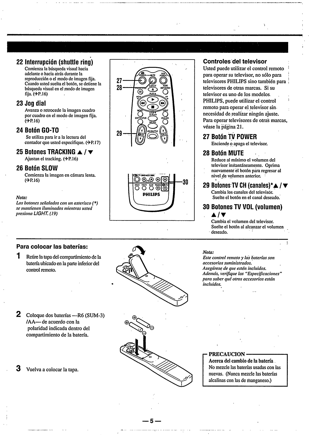 Philips VR577 manual 