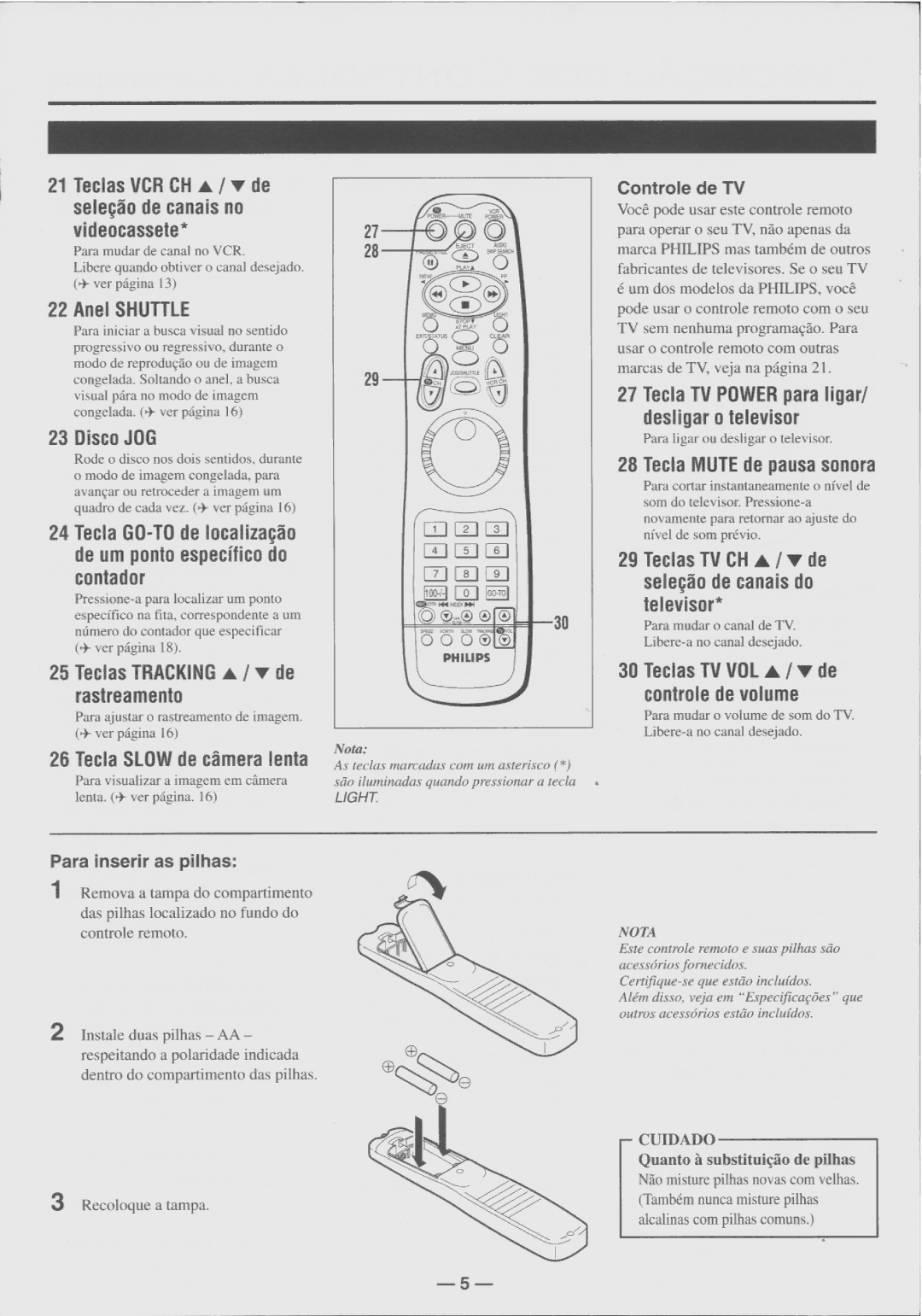 Philips VR457, VR578, VR557 manual 