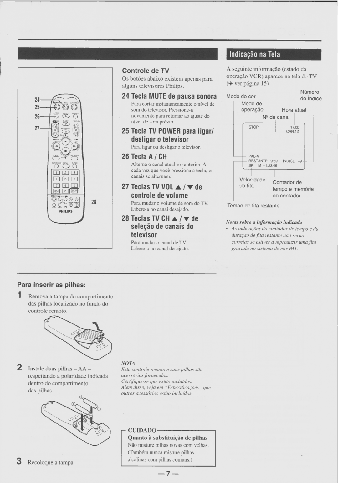 Philips VR557, VR578, VR457 manual 