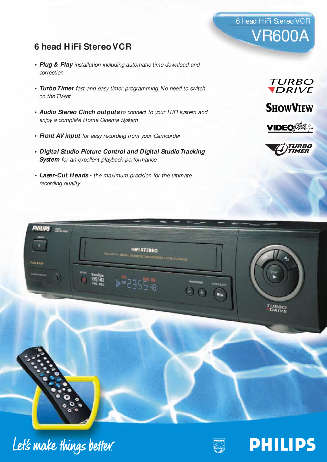 Philips VR600A manual 