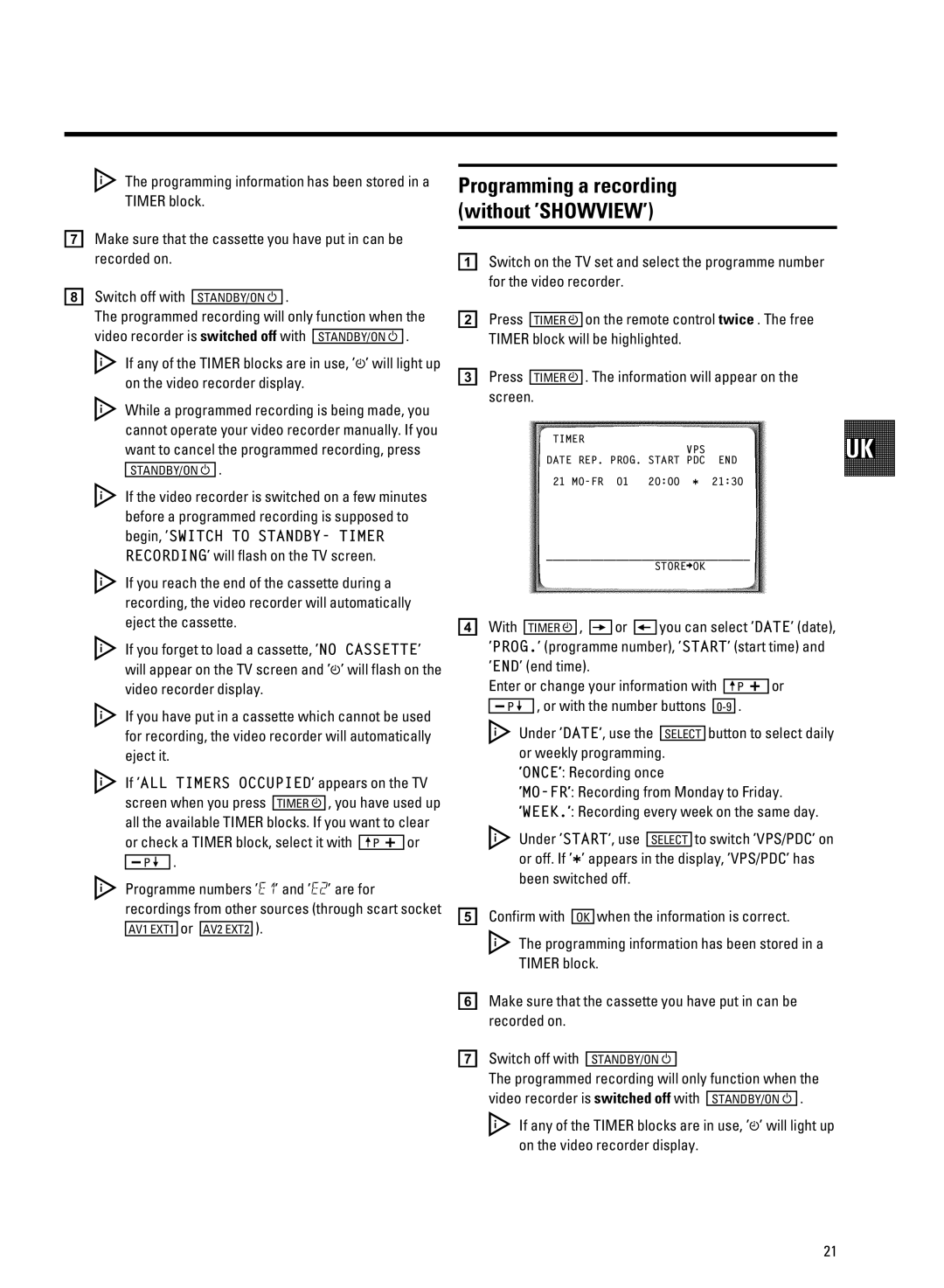 Philips VR605A/58 manual HWdlkXTl/1, If the video recorder is switched on a few minutes, On the remote control, Screen 