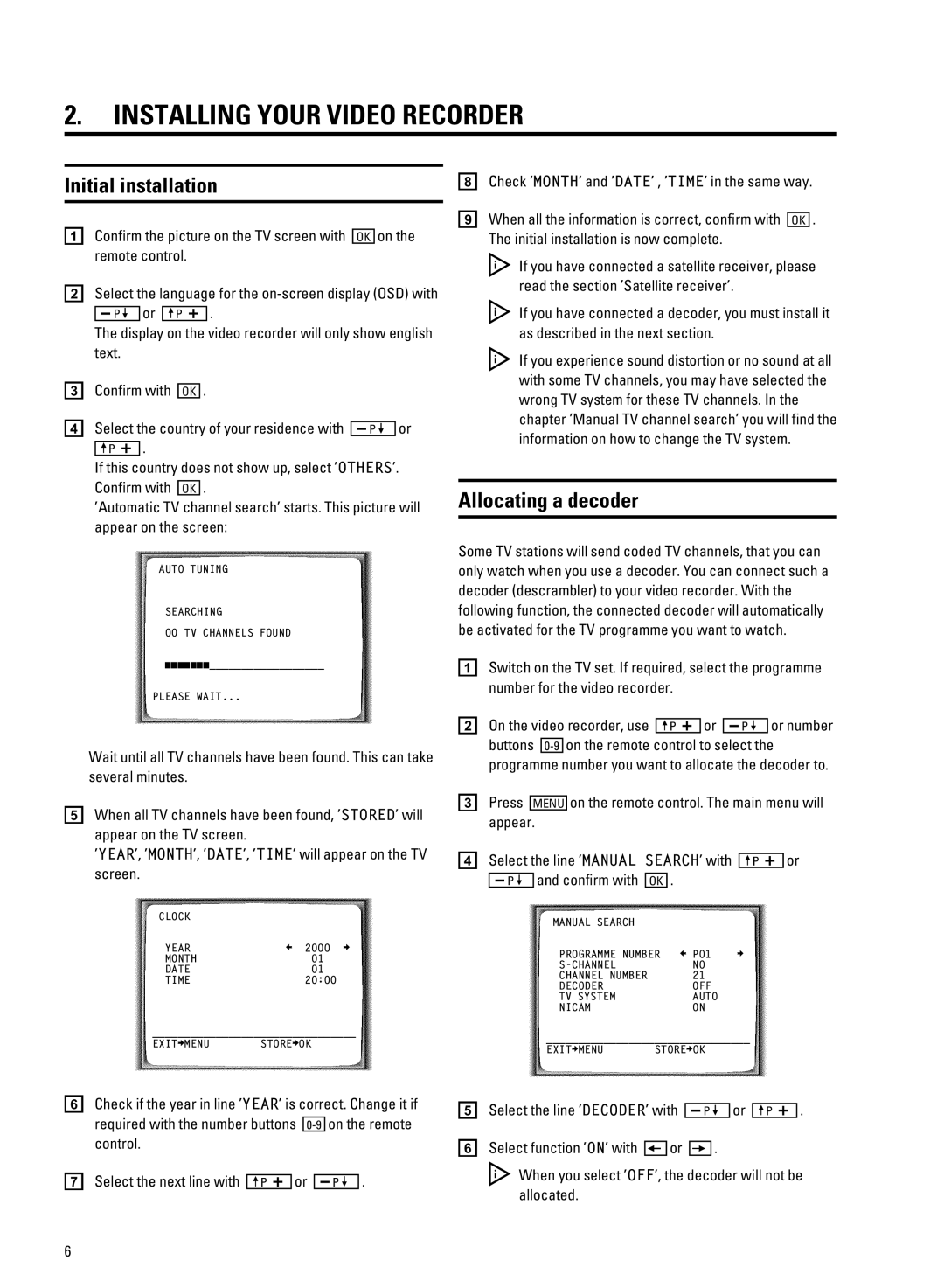 Philips VR605A/58 XchiOaaXcV ndjg kXSTd gTRdgSTg, Oˇˇ v yzx, Check if the year in line ’YEAR’ is correct. Change it if 