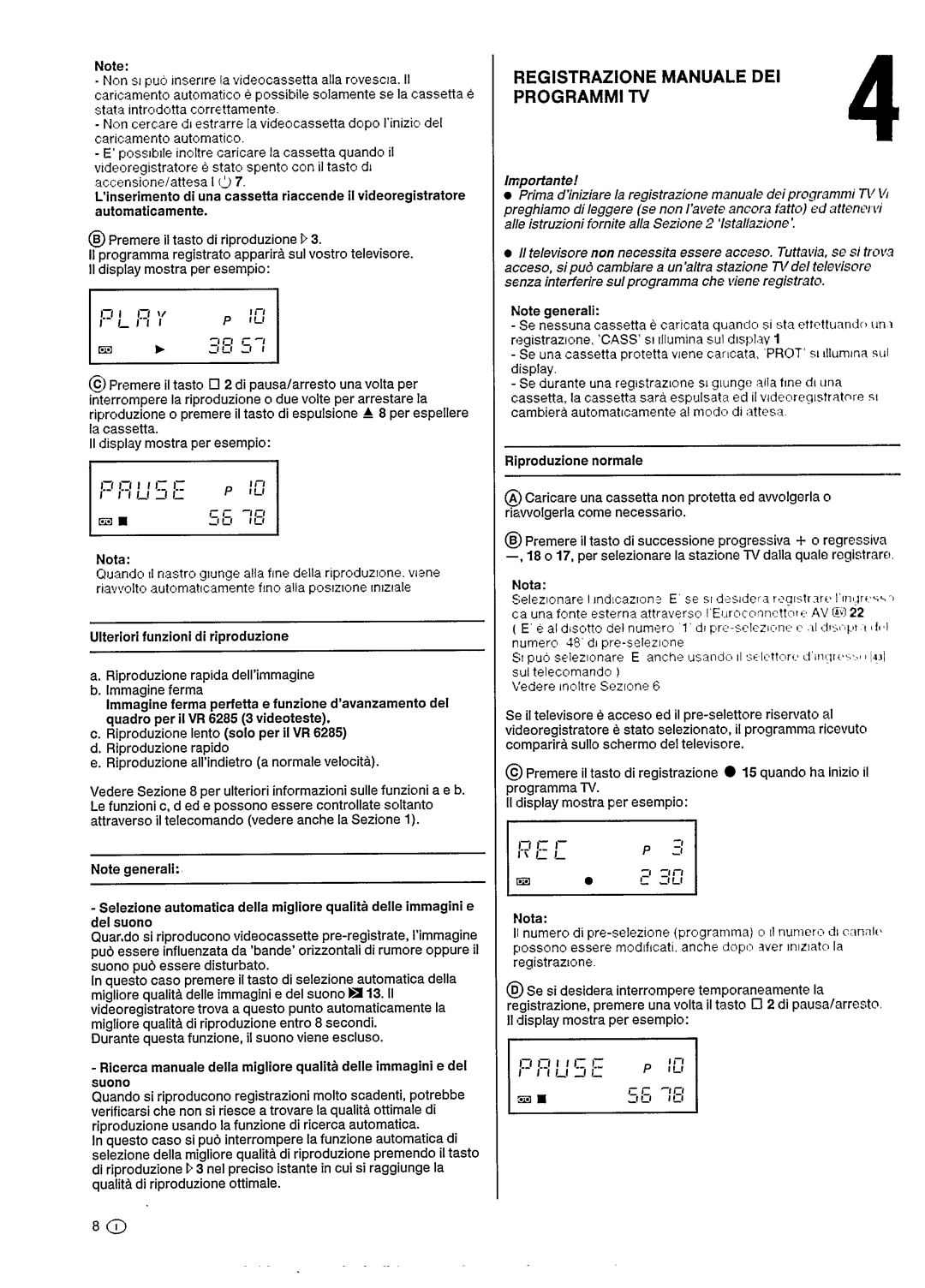 Philips VR6180, VR6185, VR6285 manual 