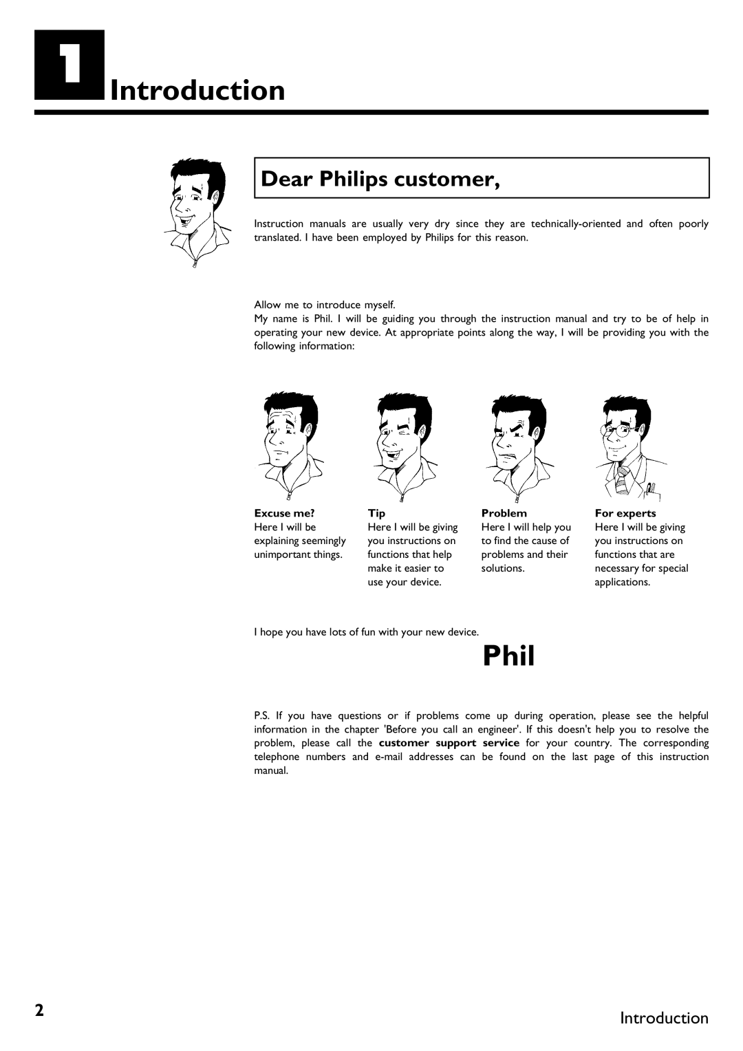 Philips VR620/58 specifications AIntroduction, Dear Philips customer 