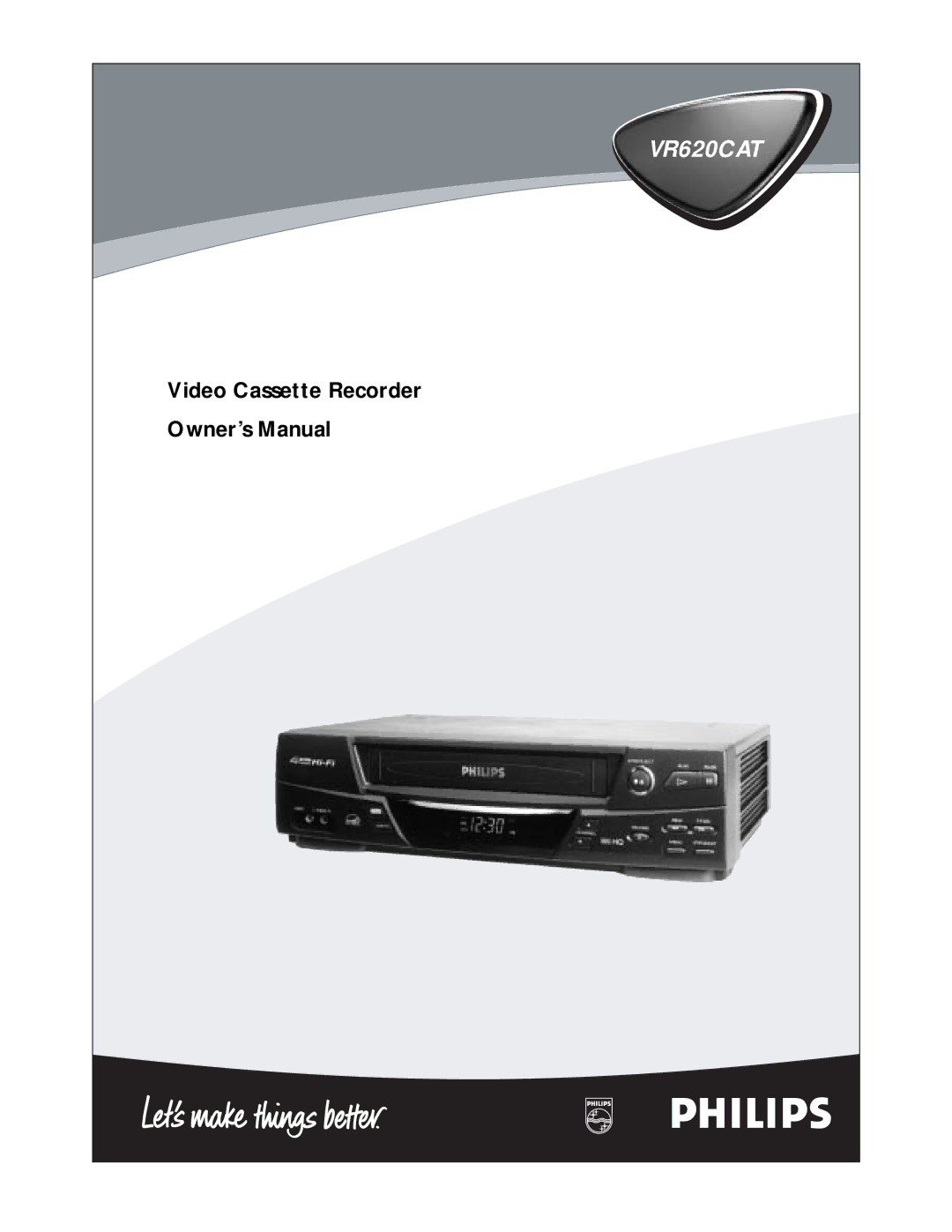 Philips VR620CAT owner manual 