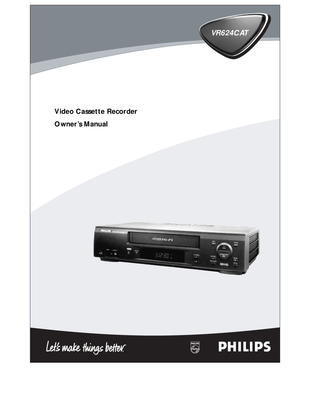 Philips VR624CAT owner manual 