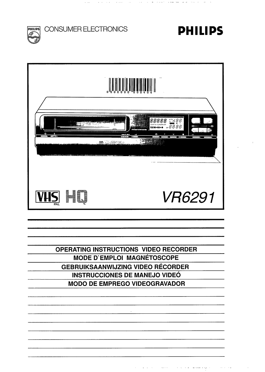 Philips VR6291 manual 