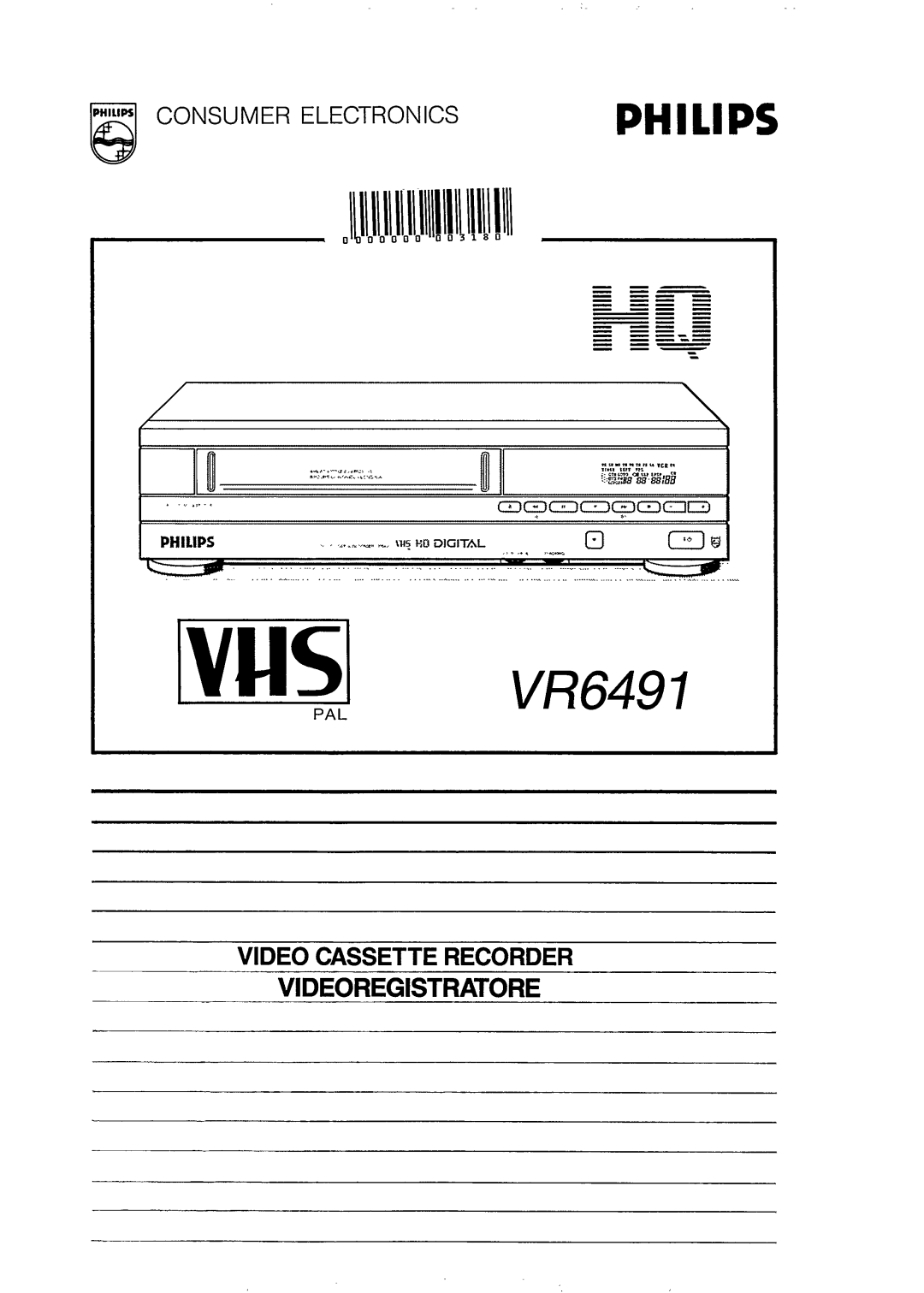 Philips VR6491 manual 