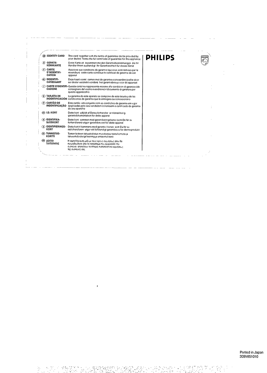 Philips VR6491 manual 