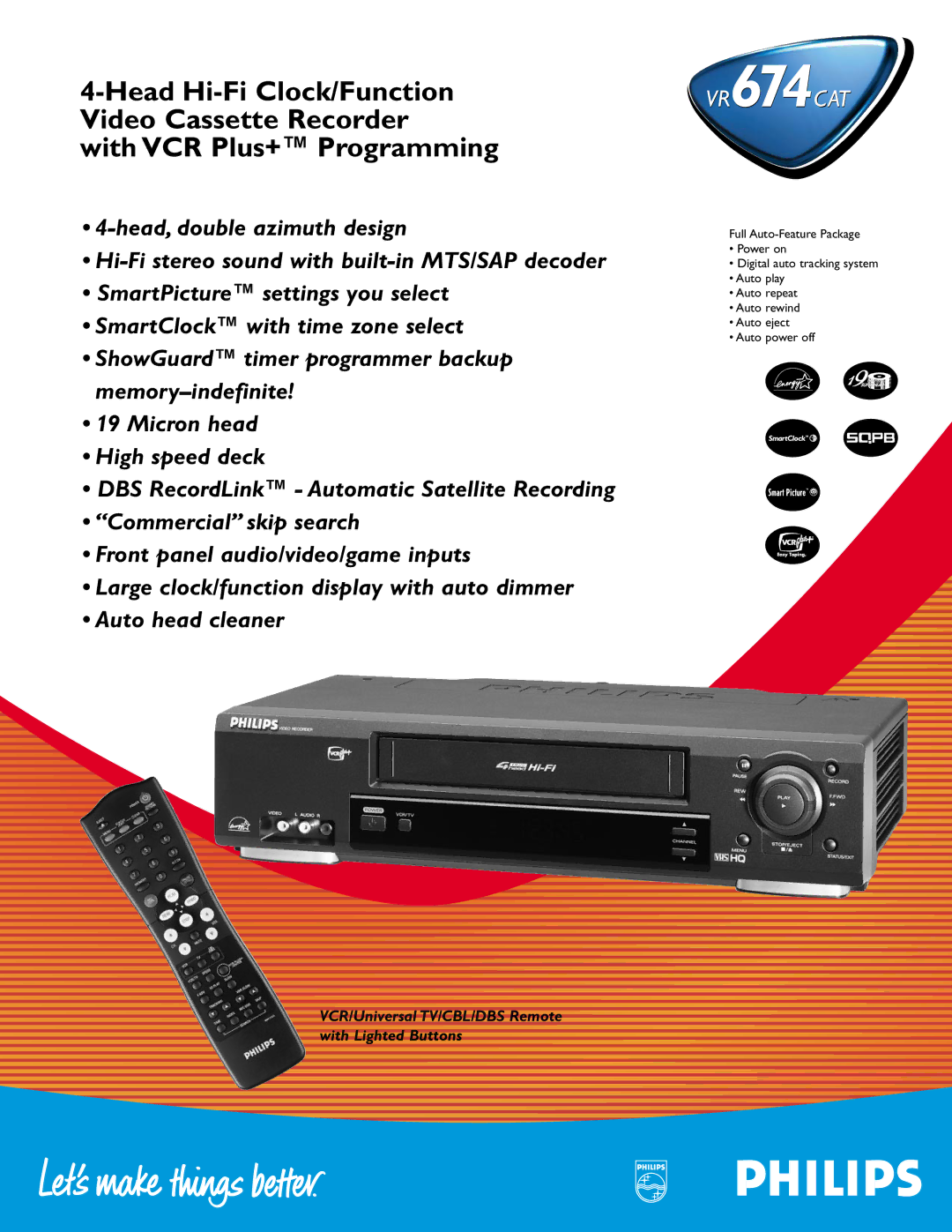 Philips VR674CAT manual 