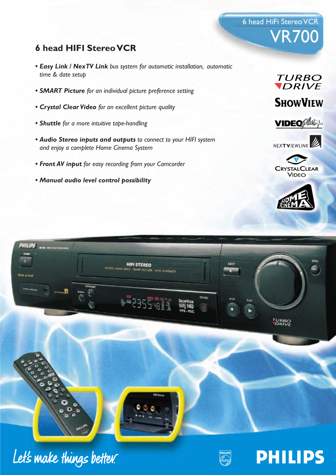 Philips VR700 manual 