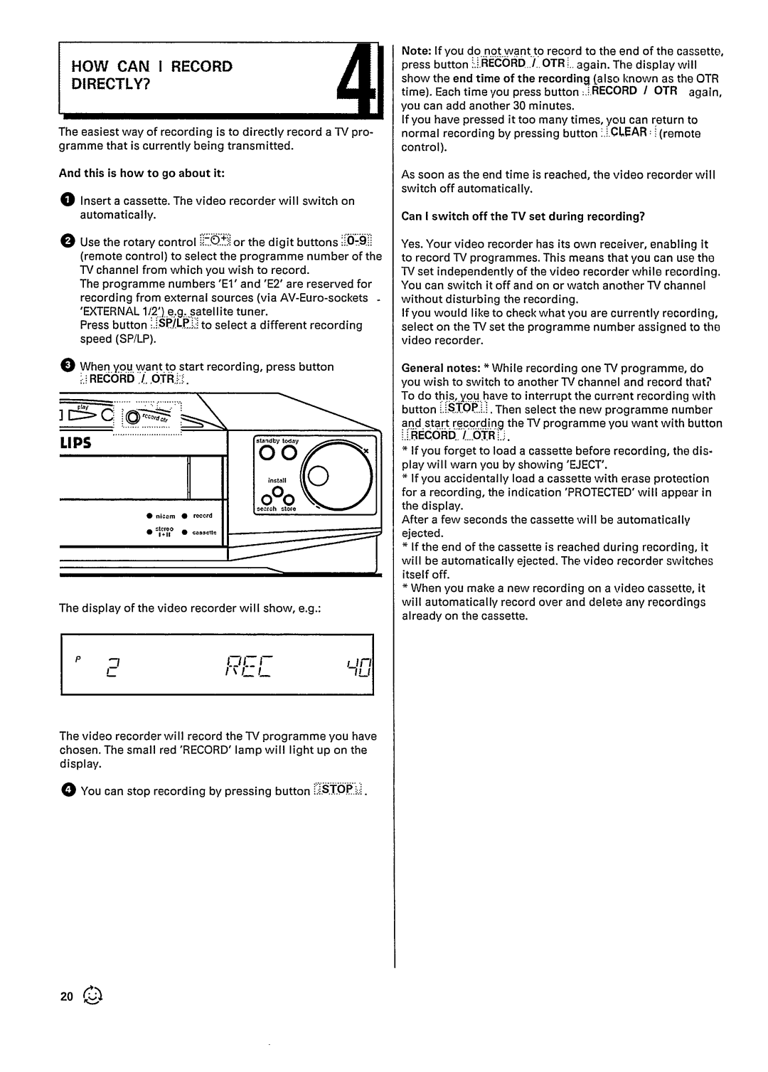 Philips VR727 manual 