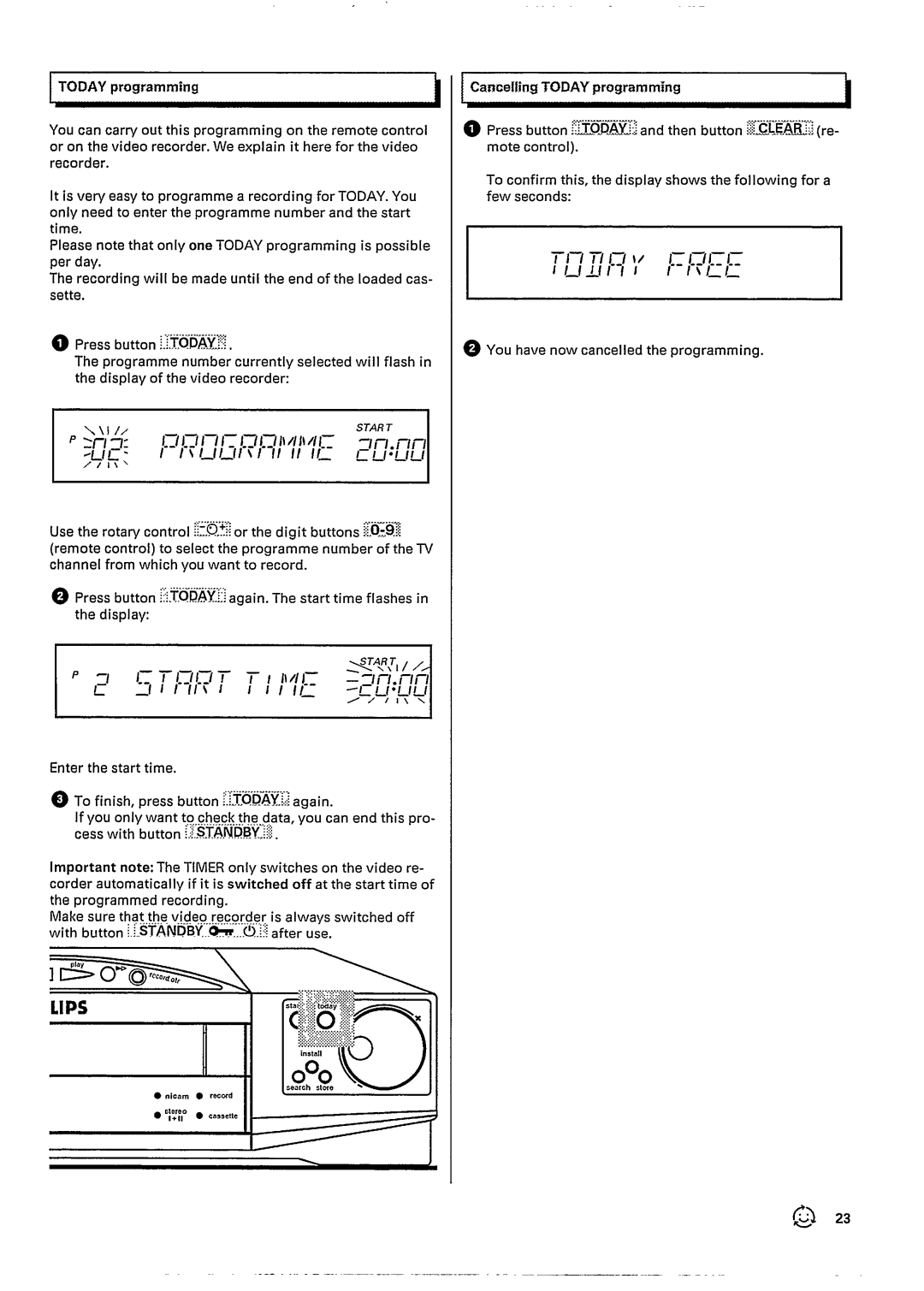 Philips VR727 manual 