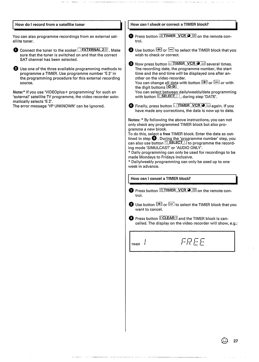 Philips VR727 manual 