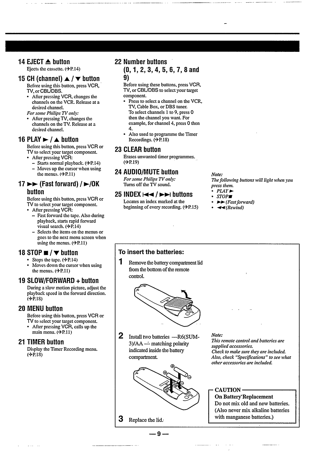 Philips VR788/50 manual 