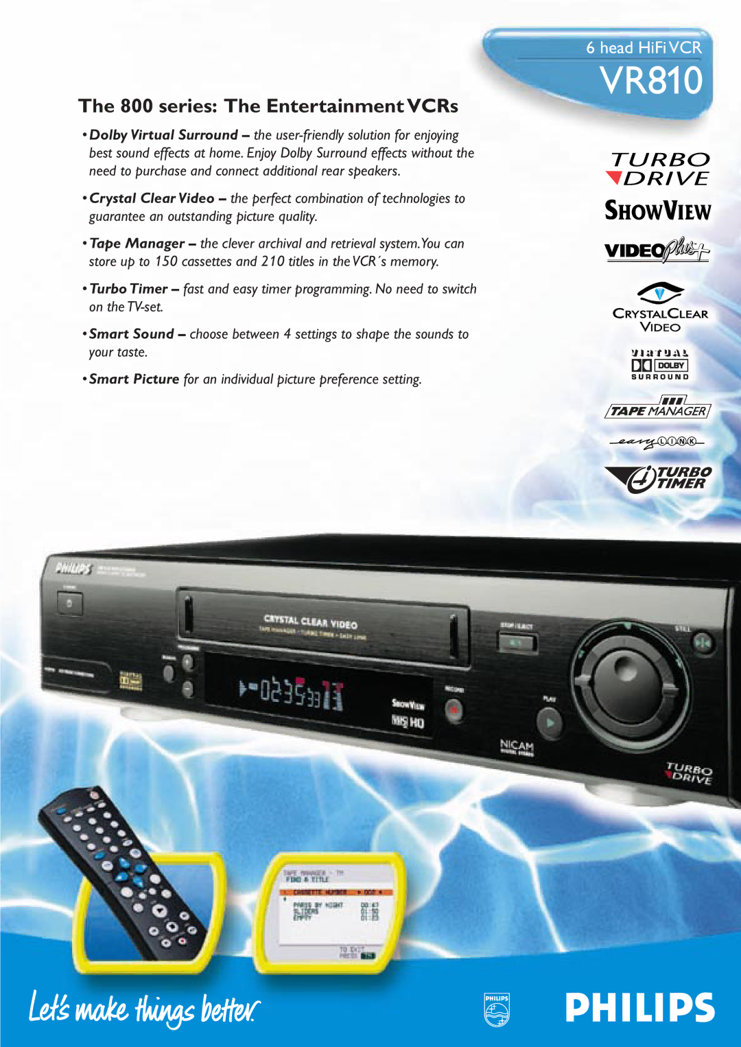 Philips VR810 manual 