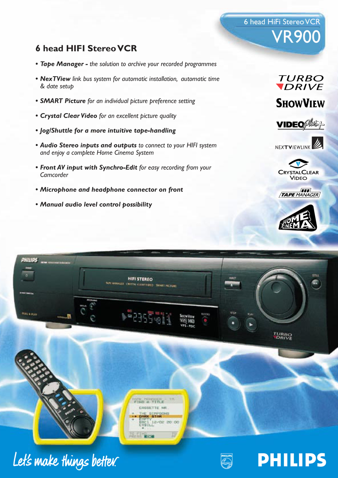 Philips VR900 manual 