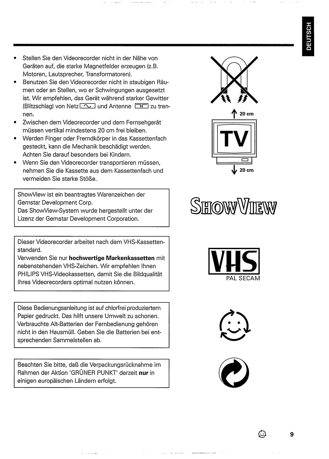 Philips VR948 manual 