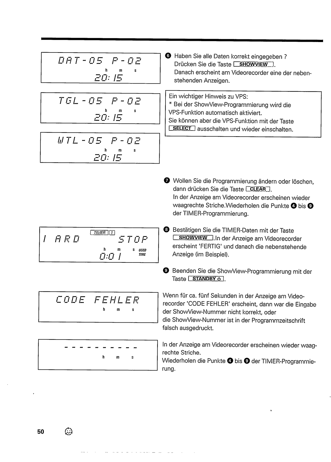 Philips VR948 manual 