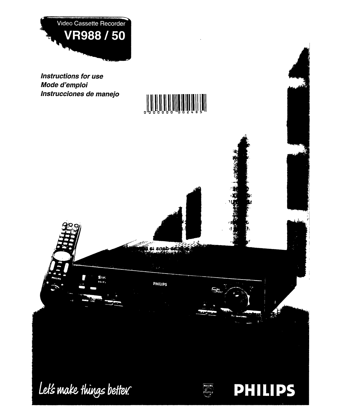 Philips VR950 manual 