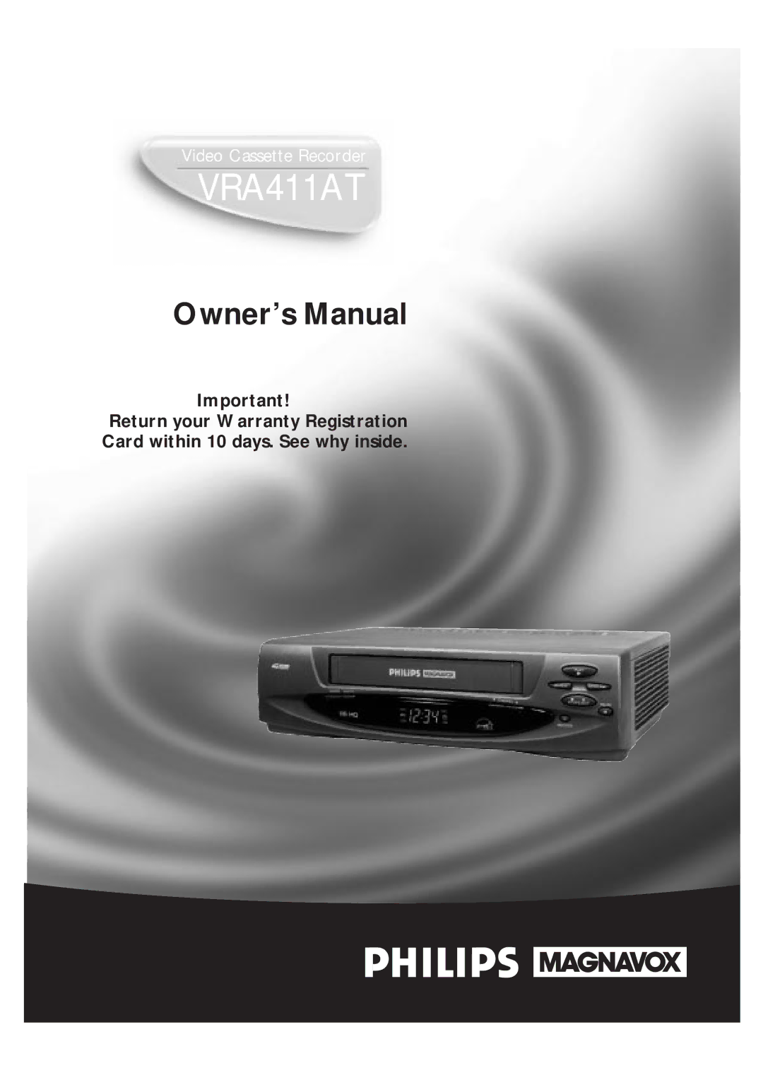 Philips VRA411AT owner manual 