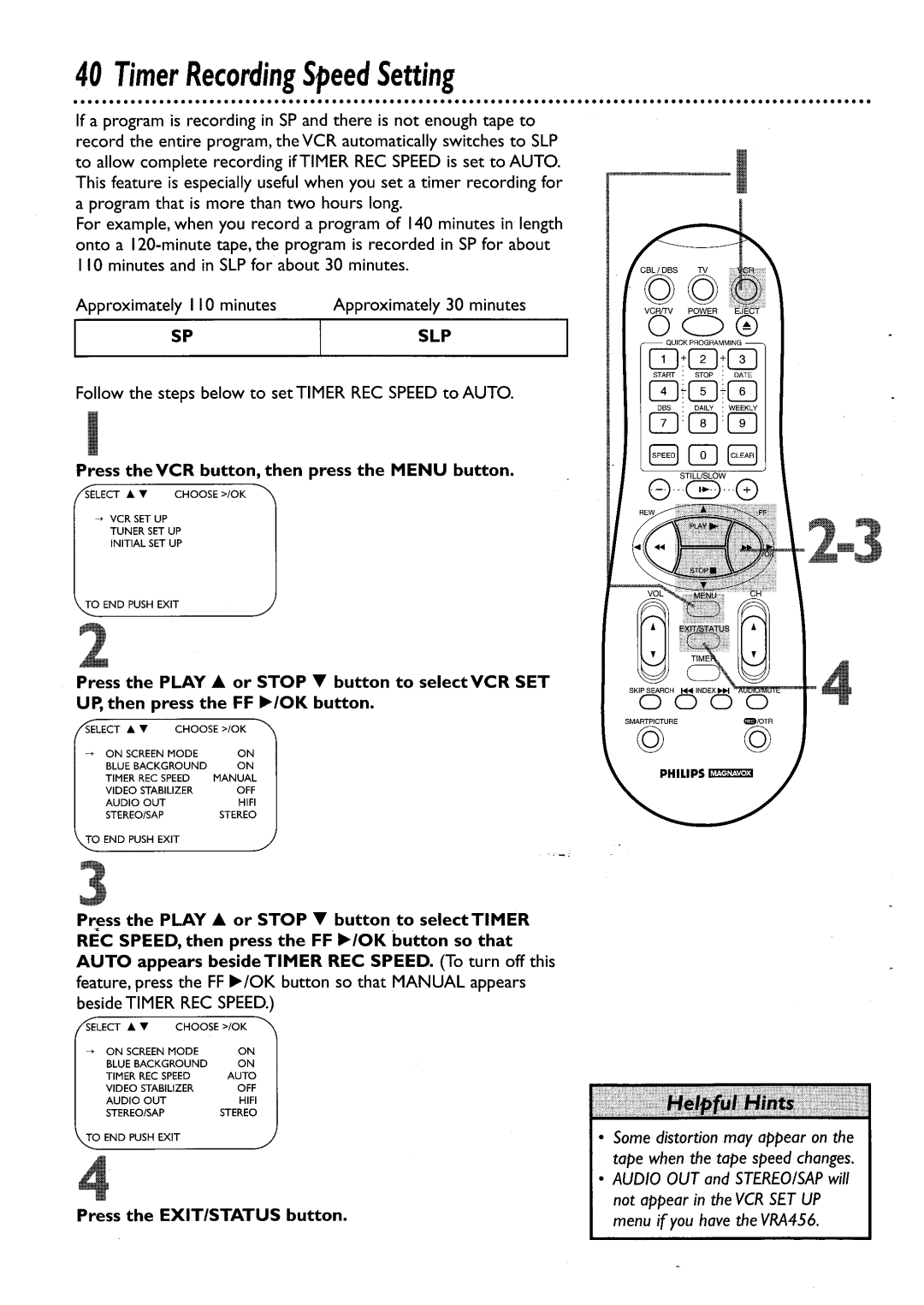 Philips VRA456AT, VRA656AT manual 