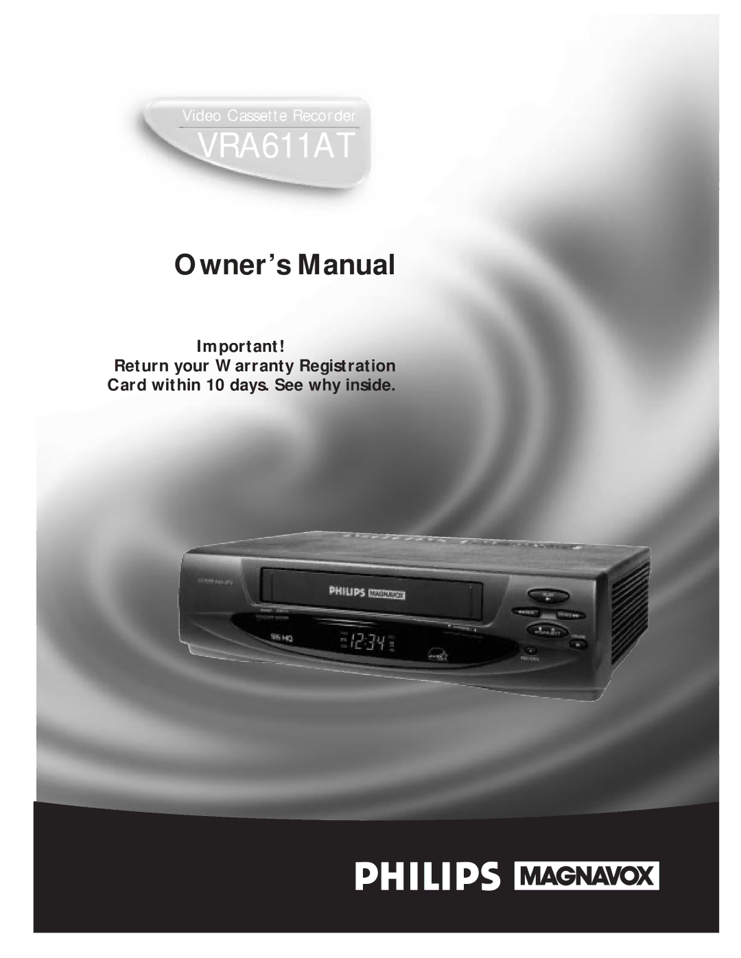 Philips VRA611AT owner manual 