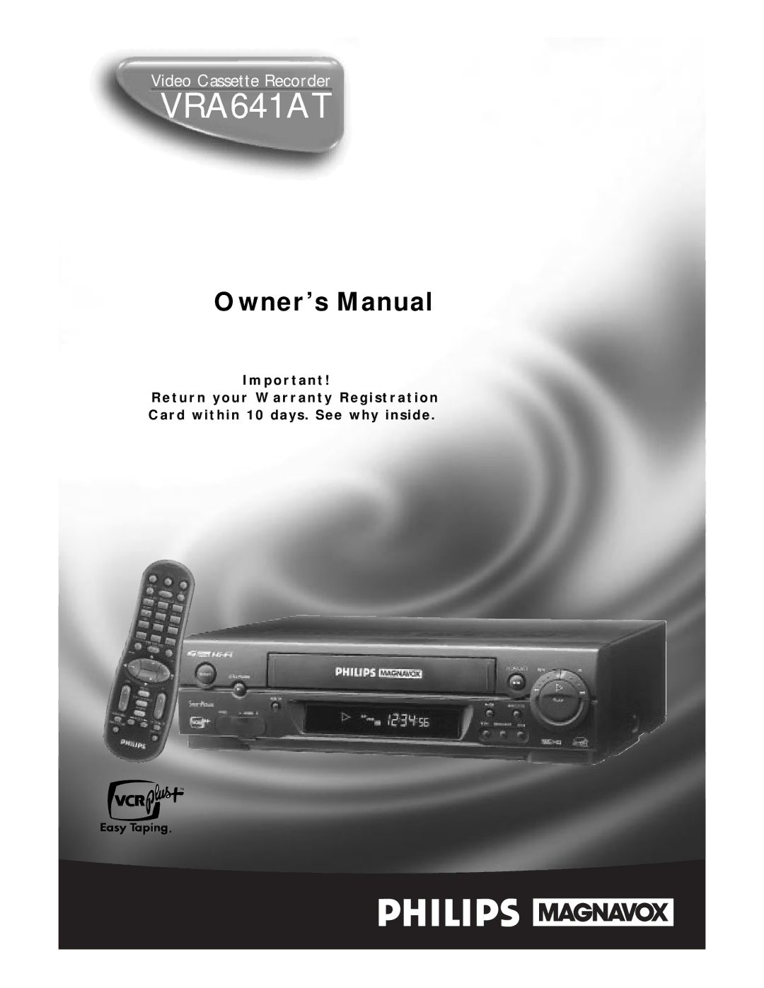 Philips VRA641AT owner manual 