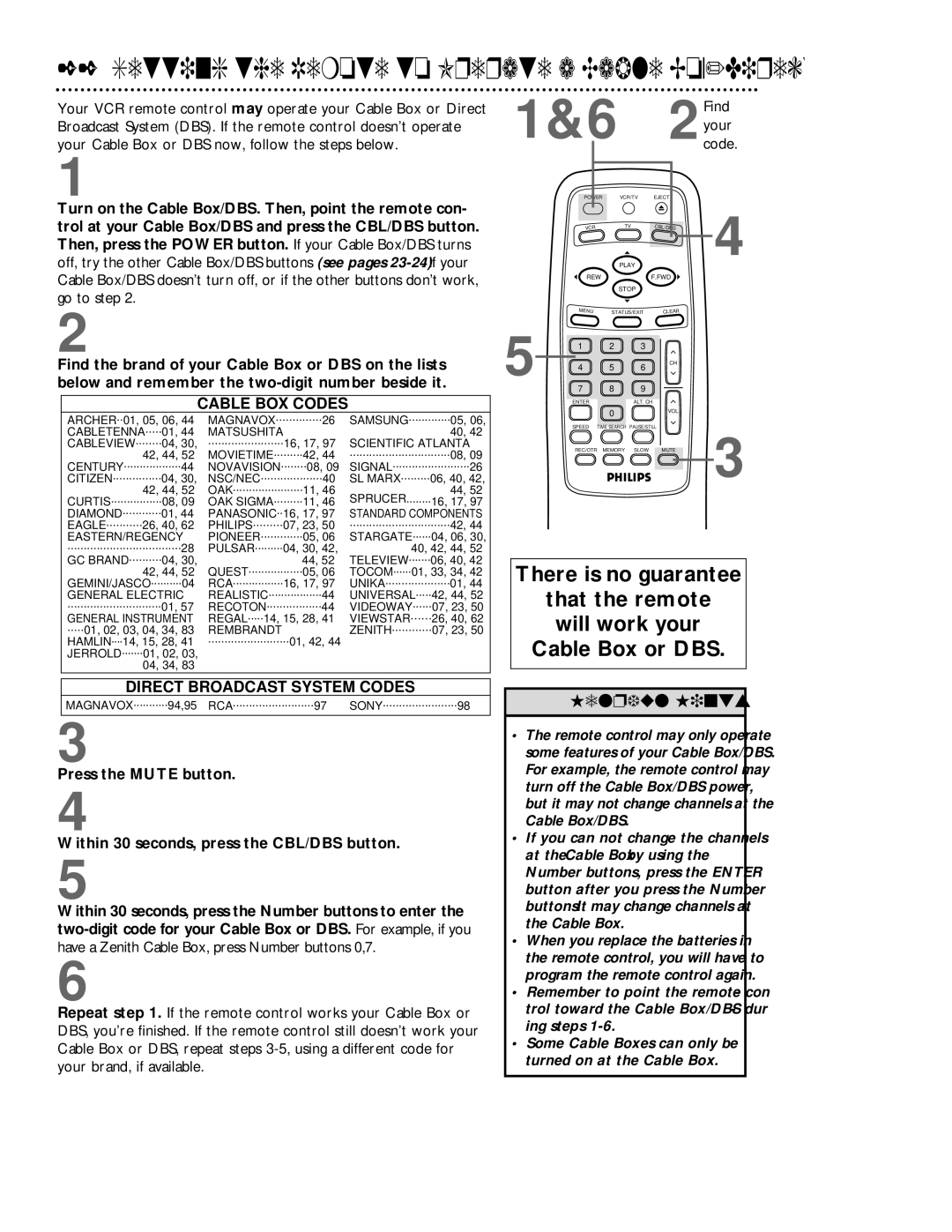 Philips VRB613AT, VRB413AT owner manual 2Find, Your code 