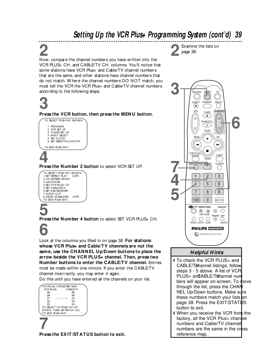 Philips VRX462, VRX442 warranty Examine the lists on, 2page 