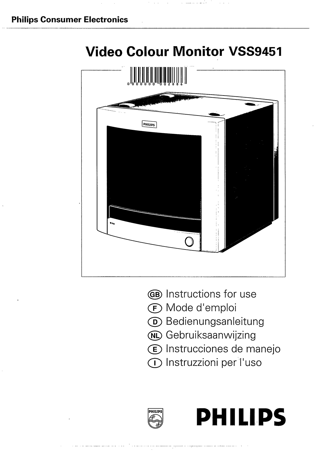 Philips VSS9451 manual 