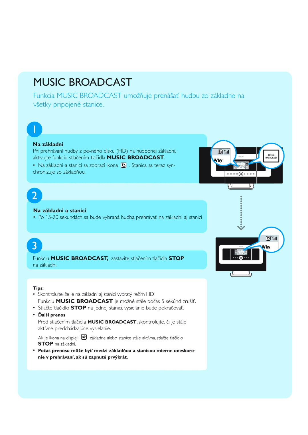 Philips WACS700 manual Music Broadcast 