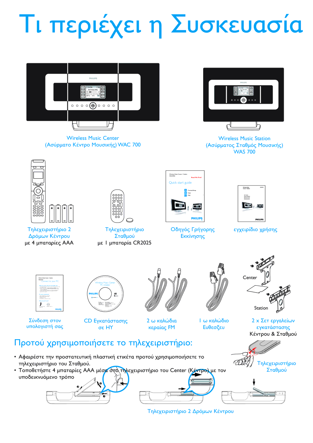 Philips WACS700 manual Wireless Music Center 